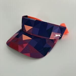 Slazenger Hat Cap Strap Back One Size Purple Pink Geometric Athletic Womens Golf